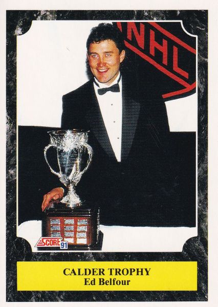 insert karta ED BELFOUR 91-92 Score Calder Trophy číslo 320